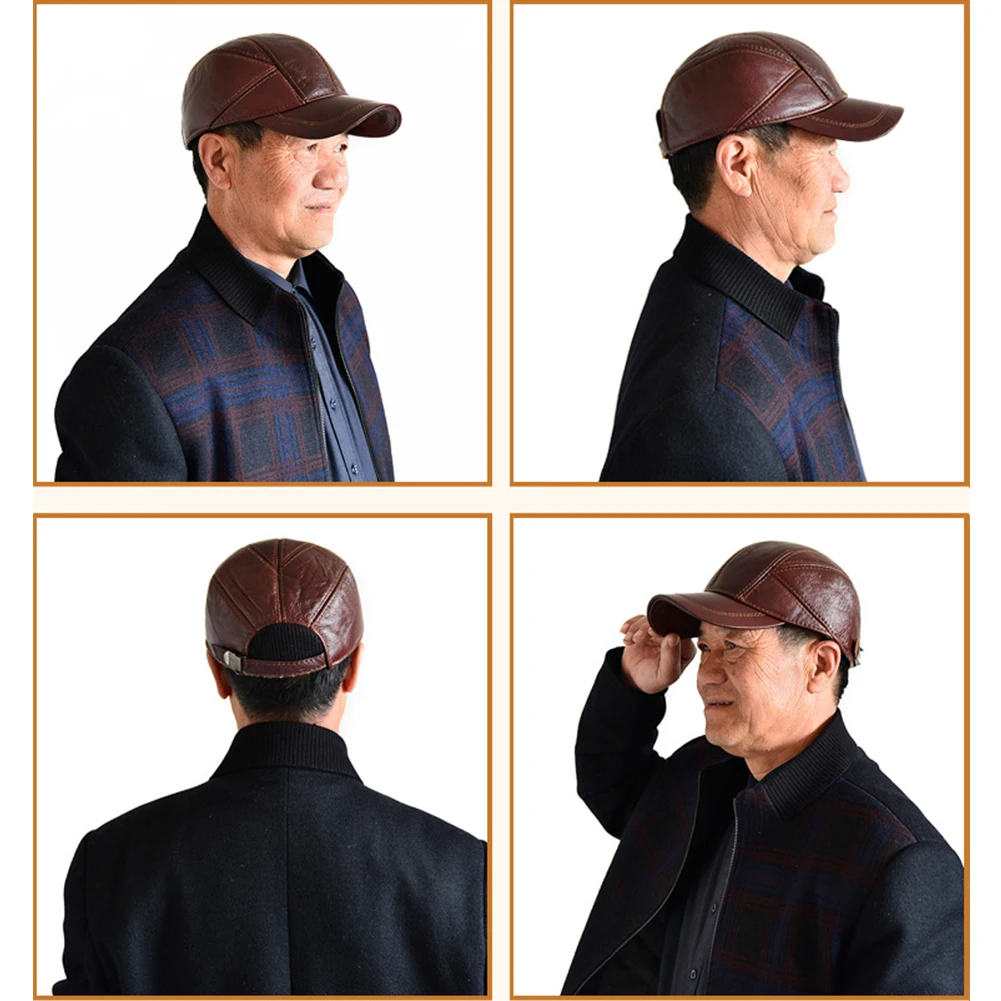 Винтажная Кепка От Солнца, бейсболка для вождения, теплая осенне-зимняя Спортивная Кепка из искусственной кожи, мягкая однотонная, для взрослых, для путешествий, регулируемая, для улицы