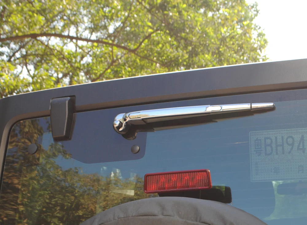 Для Jeep Wrangler JK 2007- автомобильный передний и Стеклоочиститель заднего окна лезвия украшения обложки наклейки ABS пластик отделка Аксессуары 8 шт