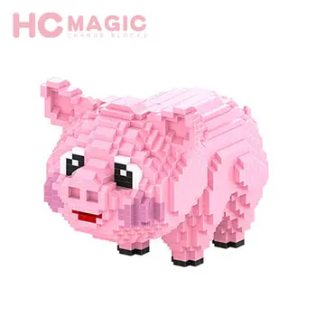 

HC MAGIC 1017 Pink Pig Hobby Model Building Blocks Gift Princess Building Blocks Toys Children Toys Education Action Figures