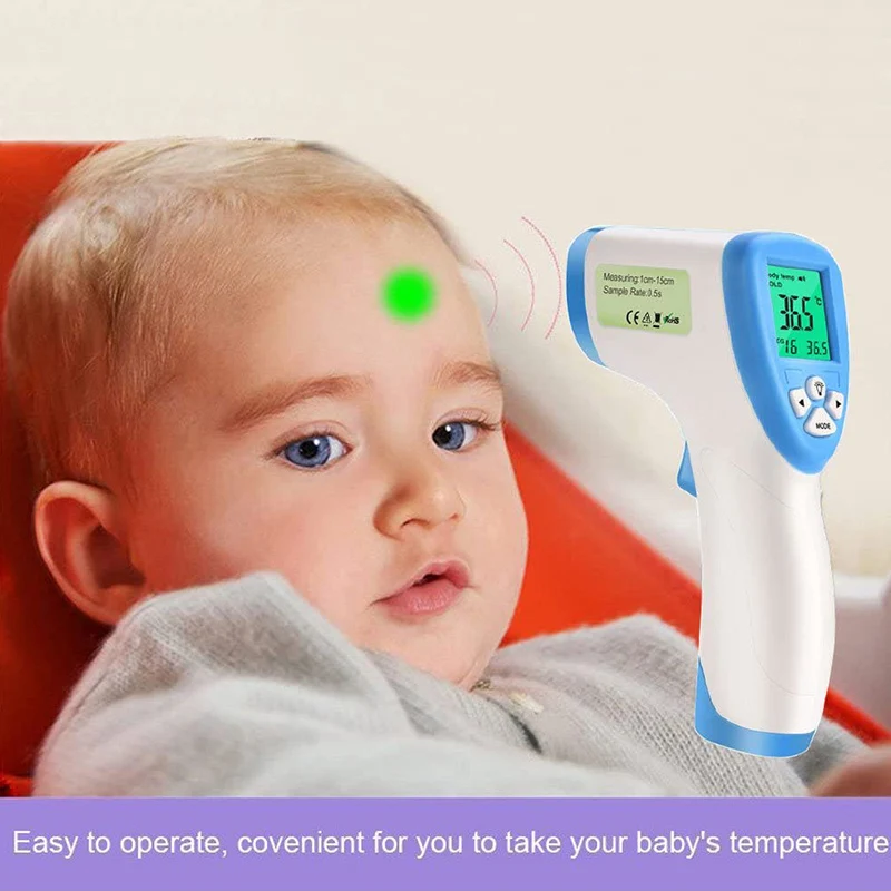 

Infrared Thermometer No-contact Digital Thermometers Forehead Temperature Meter Color Random CLH@8