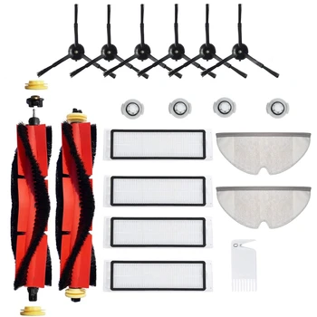 

20-Pack Replacement Parts Compatible for Xiaomi Roborock Filter Mop Black Side Brush Accessories Vacuum Cleaner