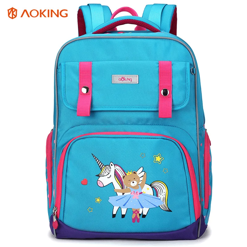 

Aoking New Style Schoolbag for Elementary School Students 1-3-6 Grade Cartoon CHILDREN'S School Bags Burden Relieving Waterproof