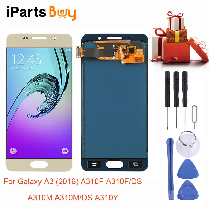 

iPartsBuy LCD Screen and Digitizer Full Assembly (TFT Material) for Galaxy A3 (2016), A310F, A310F/DS, A310M, A310M/DS, A310Y
