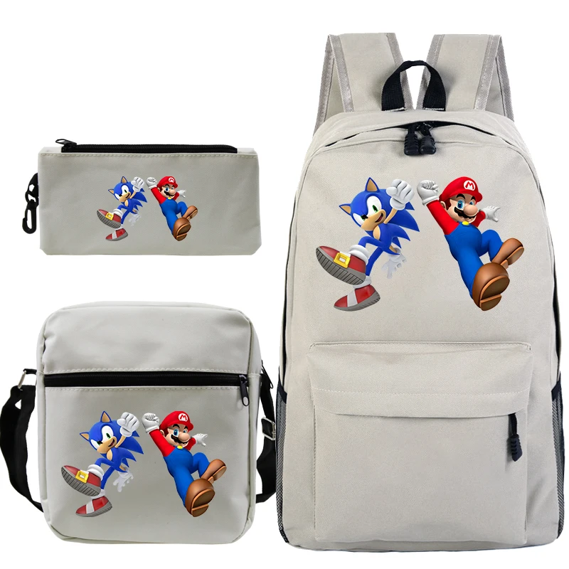 Kpop Sac Dos 3 шт./компл. Mochila ноутбук звуковой супер рюкзак Марио plecak Пенал школьный Аниме путешествия для девочек-подростков