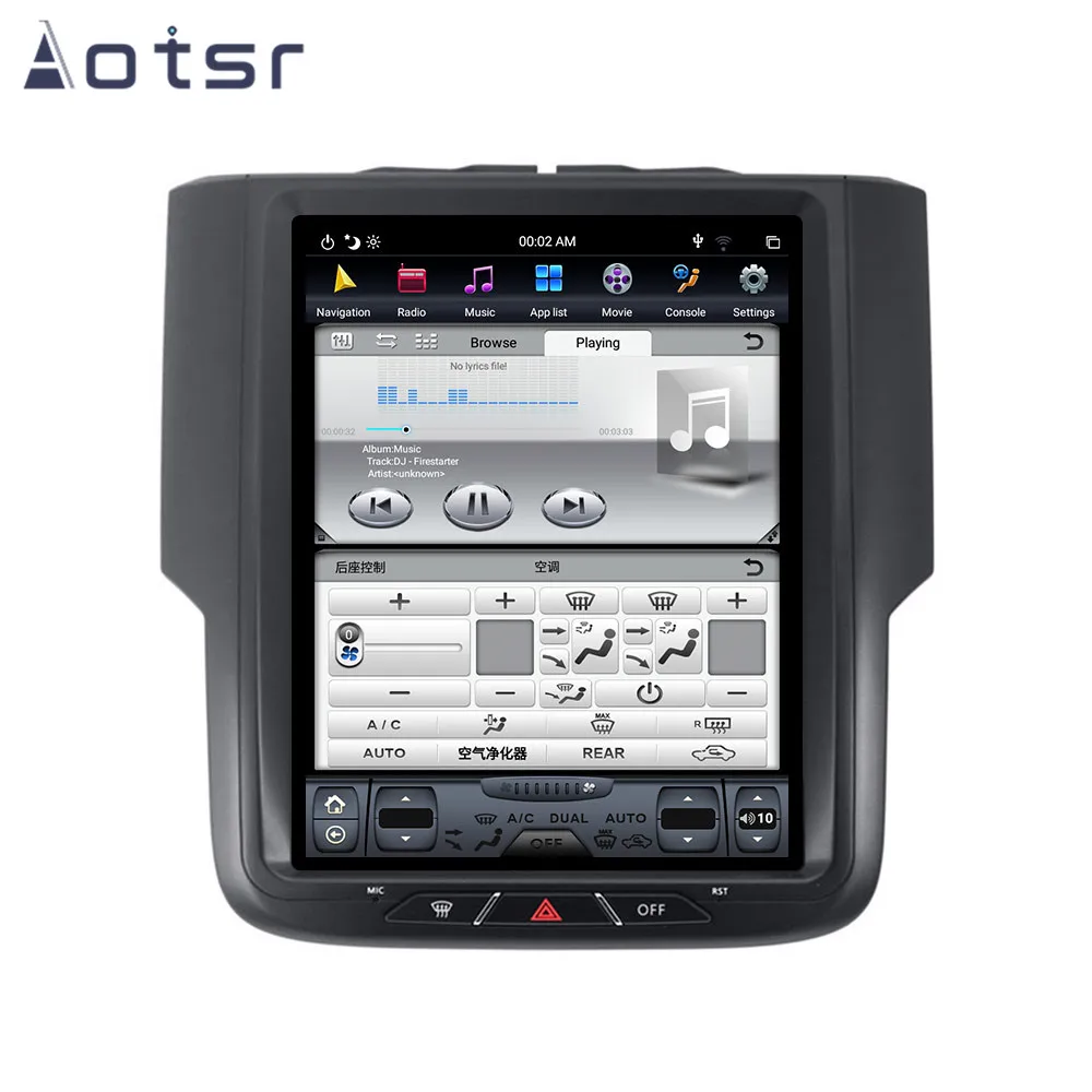 AOTSR 10,4 дюймов wifi DSP Android 8,1 Tesla стиль автомобиля gps навигация для Dodge ram- мультимедиа плеер Радио HD