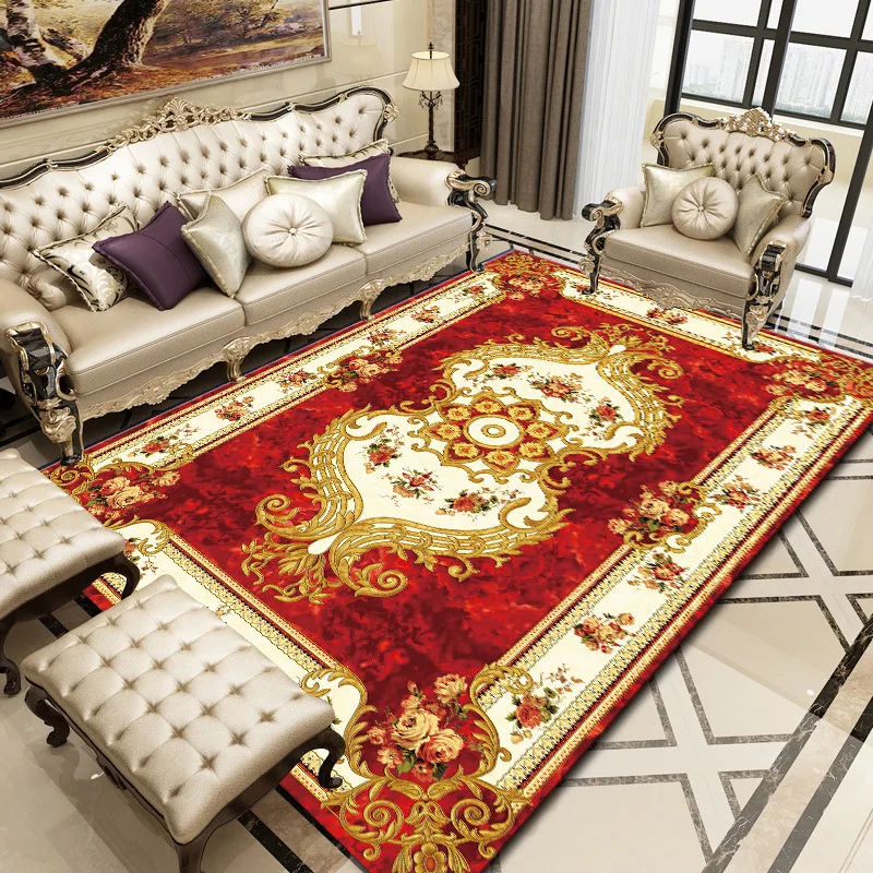 Европейский стиль журнальный столик для гостиной ковер роскошный дворец Классический китайский стиль прикроватный диван для спальни домашний ковер - Color: GT-1