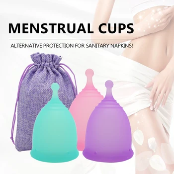 

3Pcs Medical Grade Silicone Menstrual Cup Set Feminine Hygiene Cups High quality Menstrual Cup Lady Period Cup Health Care Cup