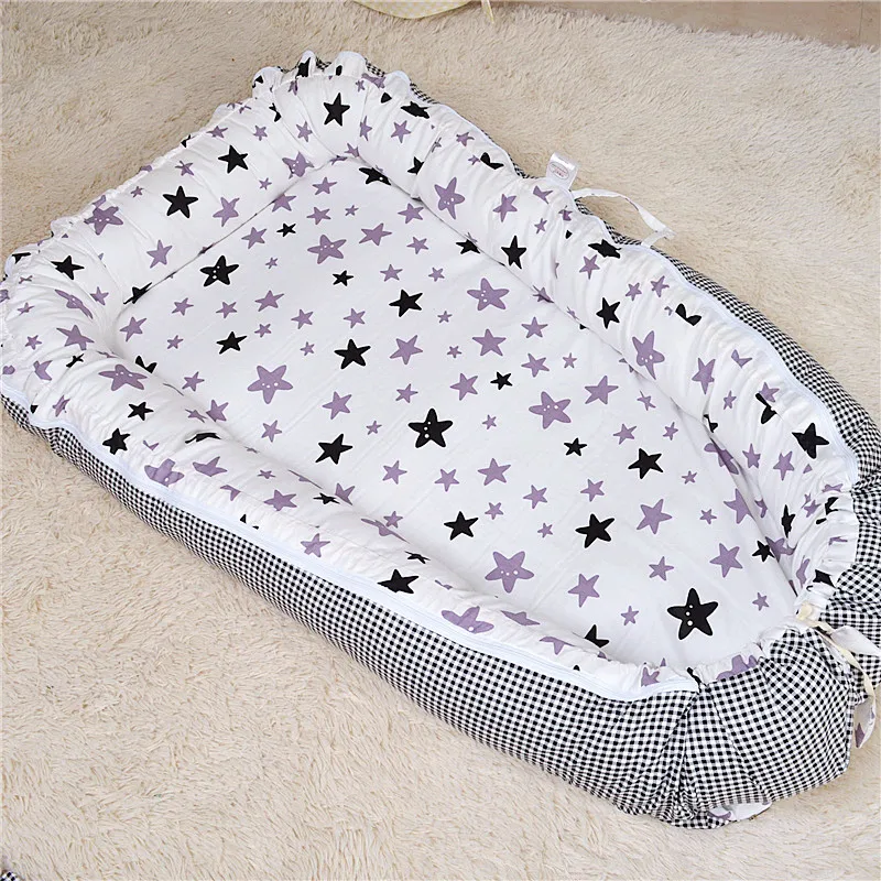 Портативная детская кроватка, матрас для сна, матрас для новорожденных, съемный, моющийся, с принтом, met YCZ038 - Цвет: D