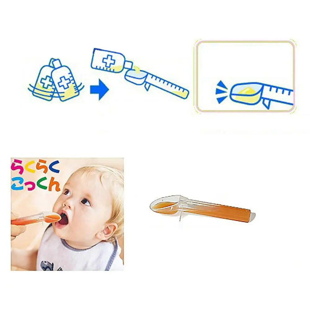 Kidlove Младенцы ложка посуда Дети Кормление лекарств устройство со шкалой без Бисфенол А