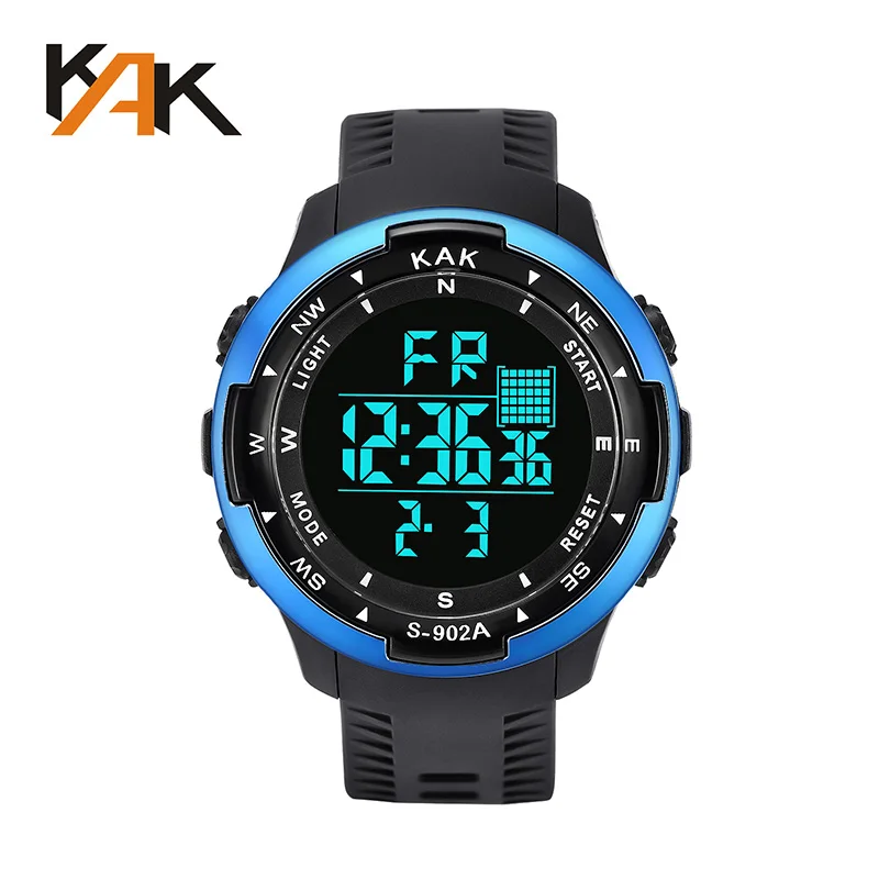 Relojes Para Hombre часы мужские модные электронные часы с цифровым дисплеем в стиле ретро мужские спортивные часы подарок Relogio - Цвет: 024 Blue