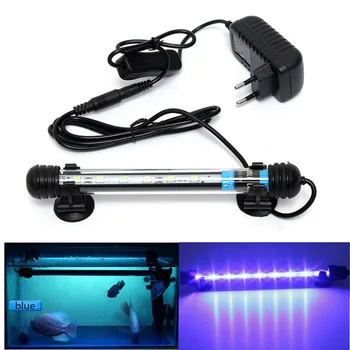 

Aquarium Fish Tank 18cm 6 LED 5050 SMD Blue White Bar Light Underwater Submersible Waterproof Clip Lamp Decor