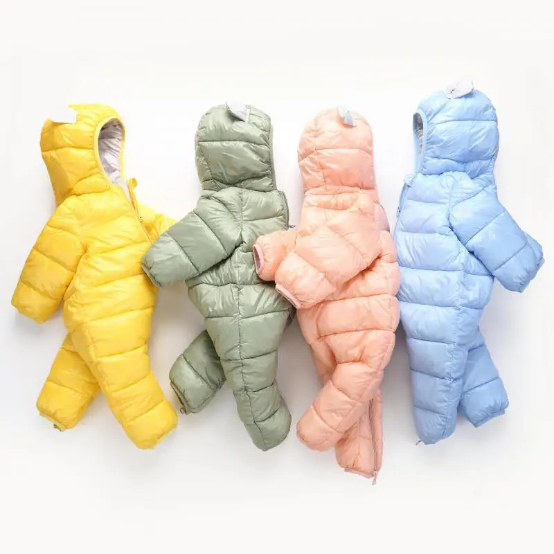Детская осенне-зимняя верхняя одежда для маленьких мальчиков и девочек зимняя одежда теплые Повседневные детские пальто с капюшоном комбинезон, зимняя одежда, пальто, 7479
