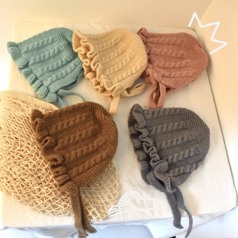 CROAL CHERIE Baby Hat Cotton Warm Newborn Accessories Baby Girl Princess Hat Autumn Winter Hat For Kids Infant Toddler Cap     (22)