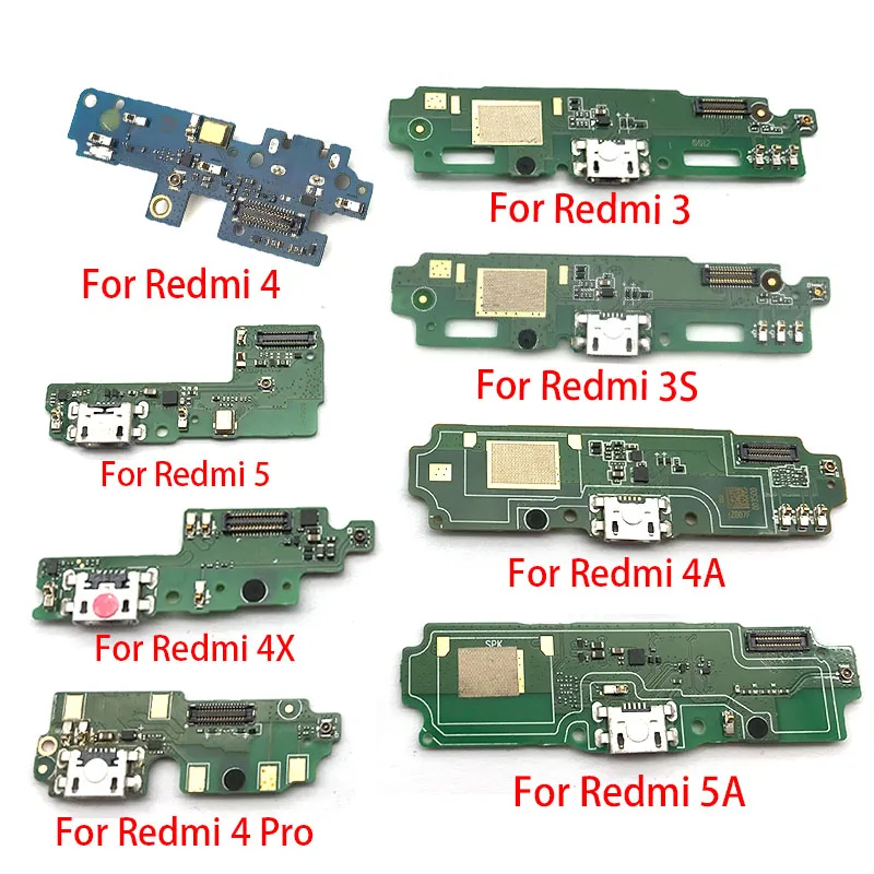 

New Dock Connector Micro USB Charger Charging Port Flex Cable Microphone Board For Xiaomi Redmi 3 3S 4X 4A 5 5A 4 Pro