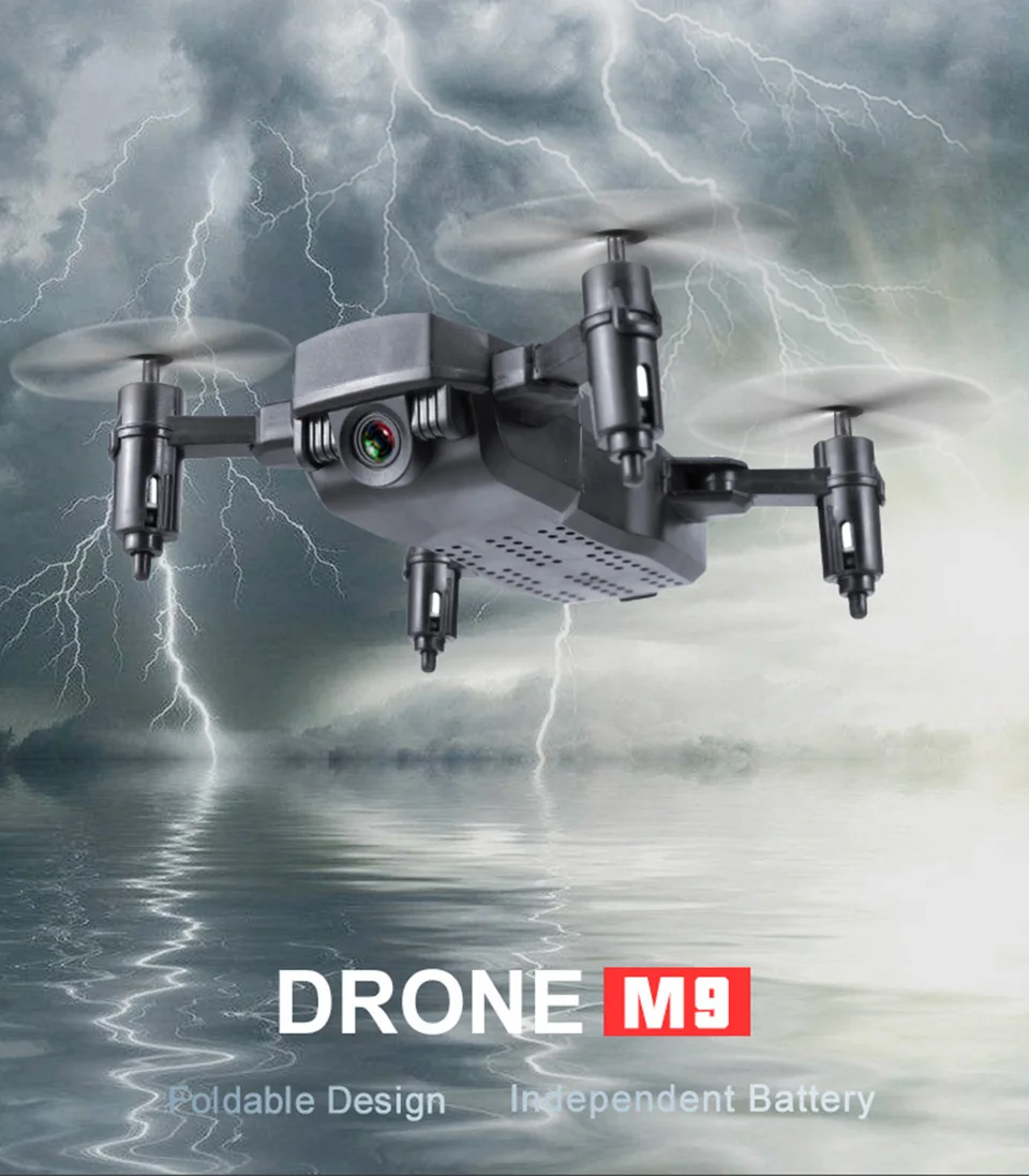 Мини Дрон Квадрокоптер M9 камера HD 1080P Wifi FPV Дрон складной высота удержания RC вертолет селфи Смарт дроны детские игрушки подарок