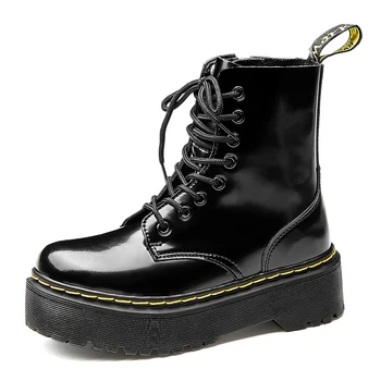 

Genuine Leather Ankle Boots For Women Black High Heel Boots For Winter Shoes Women Spring Combat Female Boots Botines Mujer 2019