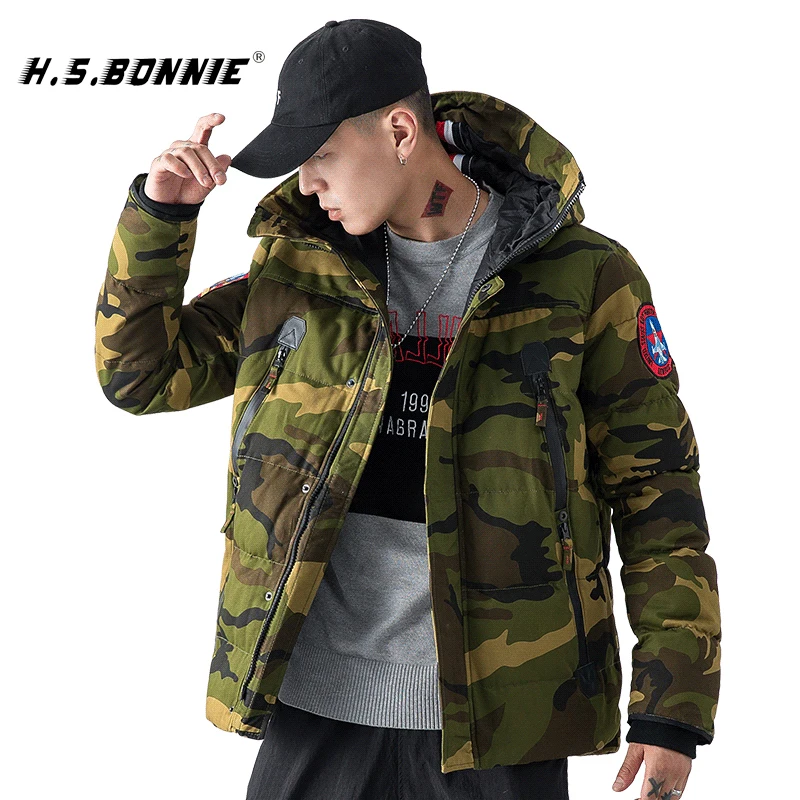

2019 New Parka Men Winter Jackets Cotton Parkas Camouflage Mens Casual Outerwear Mens Jackets and Coats Manteau Homme