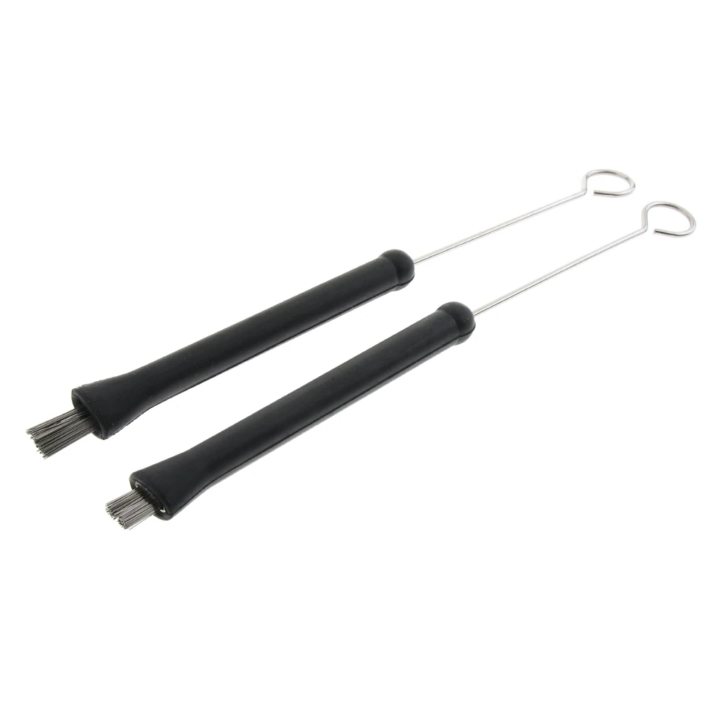 

2x Drum Brushes Retractable Steel Brushes Sticks Brush with Rubber Handles-Kids Students Learning
