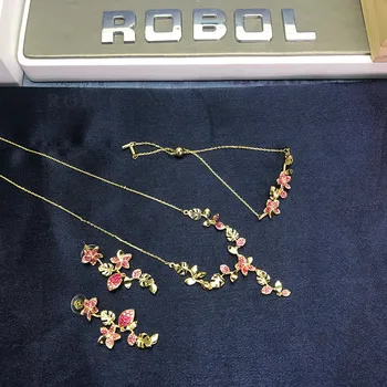 

Original SWA TROPICAL FLOWER PIERCED Series Bracelet Necklace Earring Set Fashion Luxury Woman Jewelry Gift Free Shipping