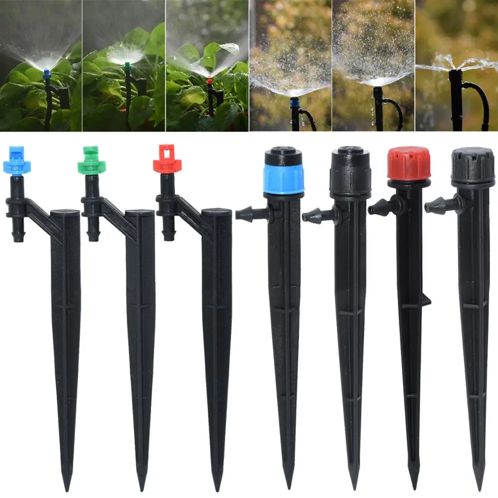 15pcs Irrigation Garden Plastic Stake Spike For 1/4'' Hose Drip 