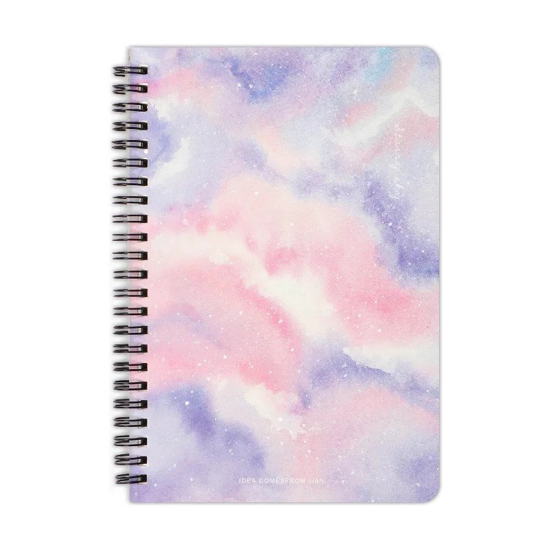 EZONE B5 Starry Night Notebook Thicken Notebook Sprial Loose Leaf Notebook Freshness Craetive Memo Pad School Office Stationery