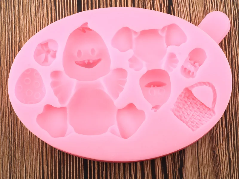 3D Duck Silicone Molds Flower Basket Fondant Mould Sugarcraft Cake Decorating Tools Fimo Clay Candy Chocolate Gumpaste Mold