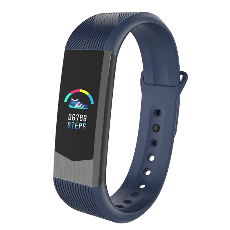 Blue B30 Bluetooth спортивные 3D UI Смарт-часы для женщин и мужчин пульсометр Монитор артериального давления Браслет Водонепроницаемый фитнес-трекер группа - Цвет: Blue