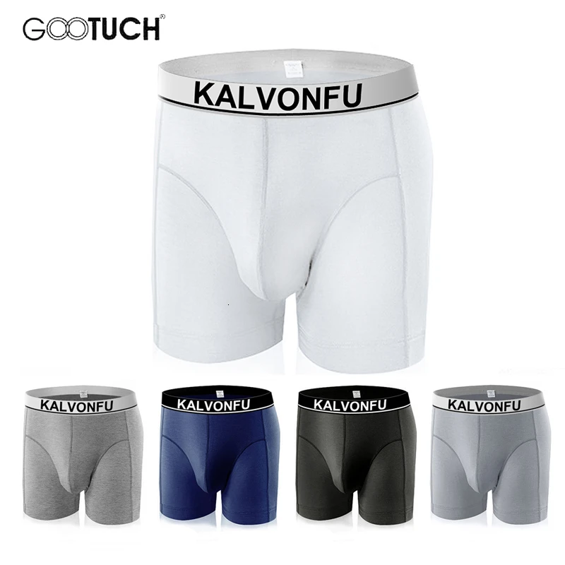 Men Soft Underwear Modal Long Boxer Shorts Panties Man Boxers Plus Size Short Male Elastic Underpants Comfortable Underwear 5159
