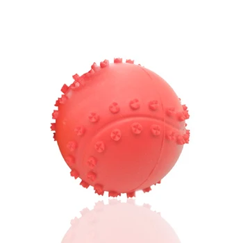 

Funny Pet Dog Ball Toy Red Sound Squeaky Toys for Dogs Cats Soft Rubber Chew Sound Interactive Ball Toys TOB