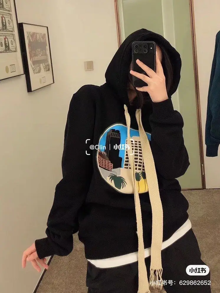 Pista de Luxo Hoodies Fashion Sweatshirts 2021 Famosa Marca Design Europeu Festa Estilo Roupas Femininas Xk12780 & 4 Agasalhos e Moletons