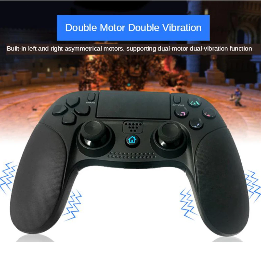LED Wireless Bluetooth Game Controller Double Shock Console Gamepad Joypad for PS3 PS4 Instant Sharing 600mAh
