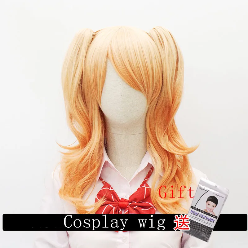 Weilai Citrus Aihara Yuzu Mei Medium Length Double Ponytail Orange