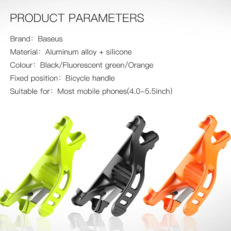 1pc Bicycle Phone Holder For iPhone Samsung Universal Mobile Cell Phone Holder Bike Handlebar Clip Stand GPS Mount Bracket AHPU