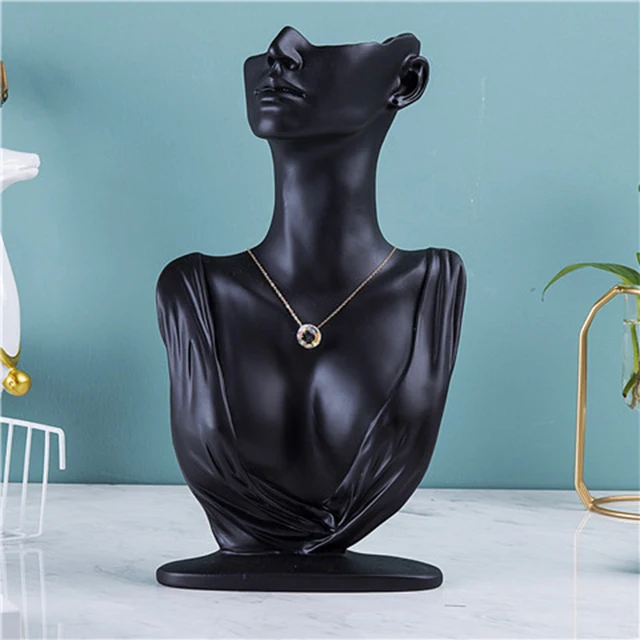 Presentoir Bijoux Oumij Boucles D'oreilles Présentoir, Créatif Noir Anneaux OK-Main-Gestée Présentoirs Boucles D'oreilles Porte-Bracelet Organisateur De Bijoux Présentoir(Noir Ring Holder Necklace