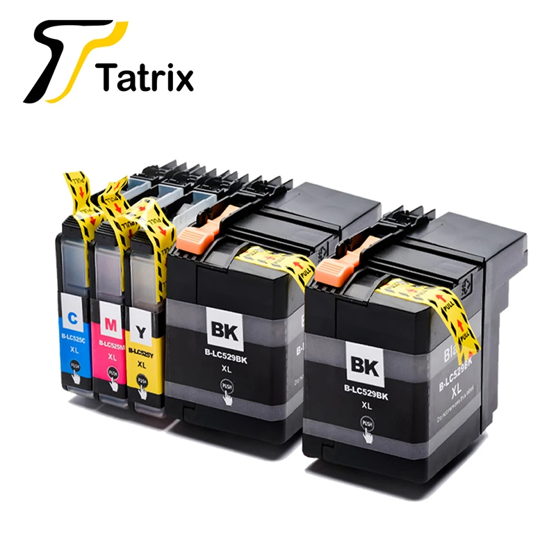 Tatrix совместимый для Brother LC529 LC525 чернильный картридж для принтера Brother DCP-J100 DCP-J105 MFC-J200 - Цвет: One set add 1BK