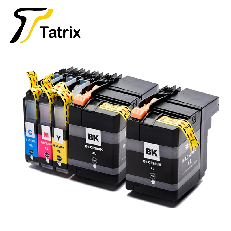 One set add 1BK Tatrix совместимый для Brother LC529 LC525 чернильный картридж для принтера Brother DCP-J100 DCP-J105 MFC-J200 - Цвет: One set add 1BK