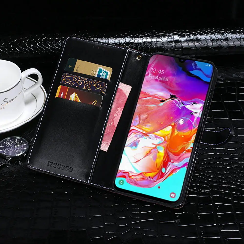 Чехол для телефона для samsung Galaxy A70, [наличные и отделения для карт], кожаный чехол с крокодиловым узором, чехол для телефона для samsung Galaxy A70