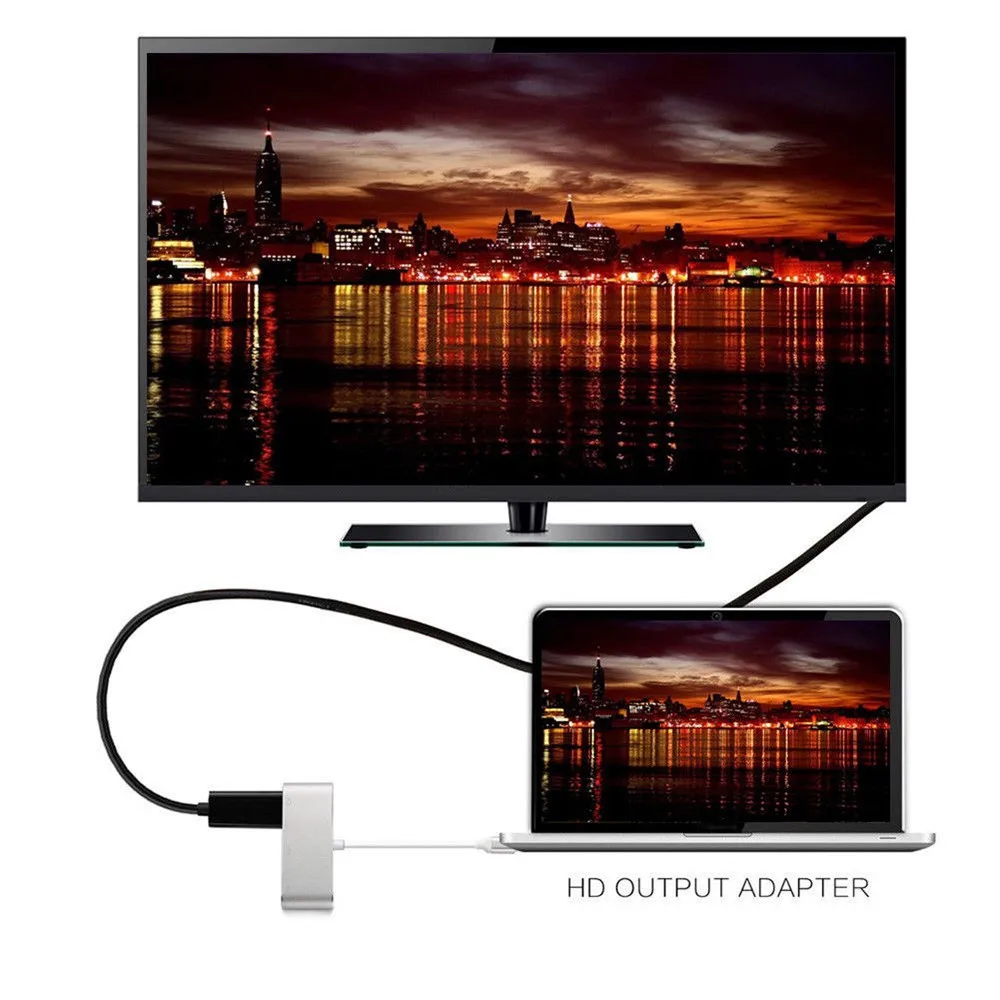 Ouhaobin HDMI адаптер Type-C к HDMI VGA 3,5 мм аудио адаптер 3в1 USB-C конвертер кабель концентратор конвертер кабель для ноутбука