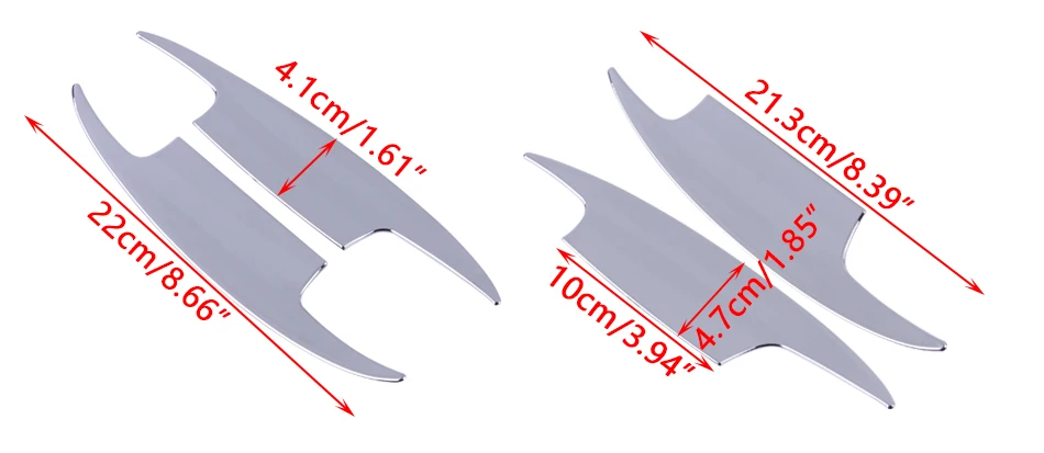 CITALL 4 пары хромированная дверная ручка формовочная отделка чаша вставка объемная Крышка чашки подходит для Mercedes X253 C253 C292 W213 S213 W205 S205