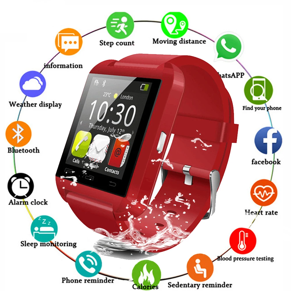 New U8 Smartwatch Bluetooth for IOS Android Smart Phone Sleep Monitor Fitness Tracker Clock Wearable Device Sport Smart Watch