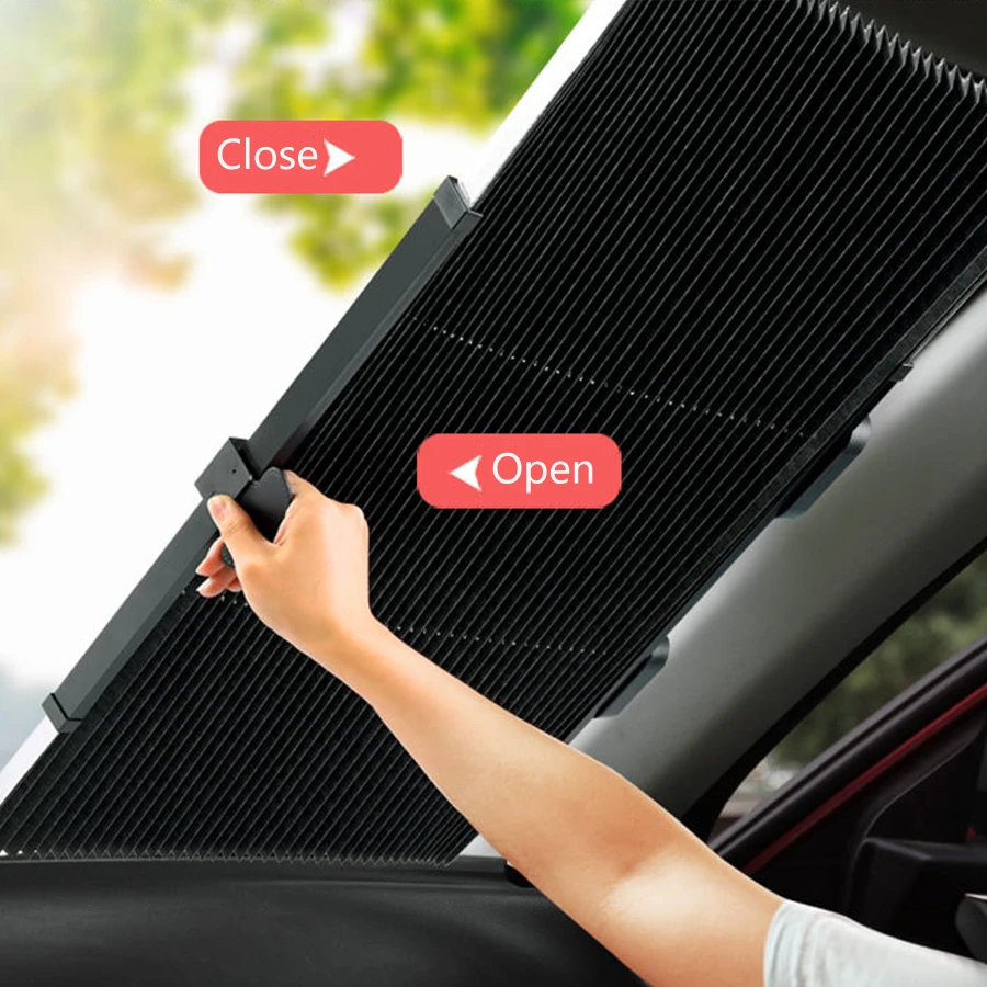 UK 46cm Retractable Car Windshield Sun Shade Visor Auto Sunshade Reflective Sun