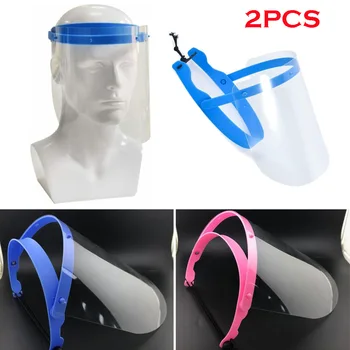

2pcs Safety Faceshield Transparent Full Face Cover Protective Film Tool Anti-fog Premium PE Material Face Shield