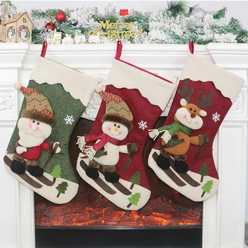 

Winter Socks Comfortable Cute Christmas Bags Christmas Tree Decoration Socks Stockings Gift Bag Hanging Festival Ornaments W1119