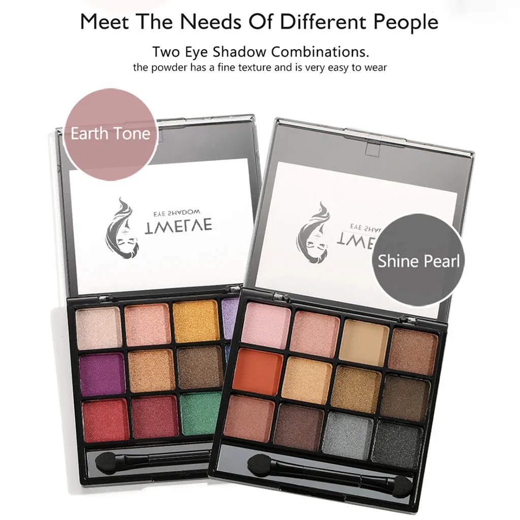 

Beauty Eye Shadow Palette 12 Colors Warm Color Smoky Makeup Nude Matte Professional Cosmetics Eyeshadow #Zer