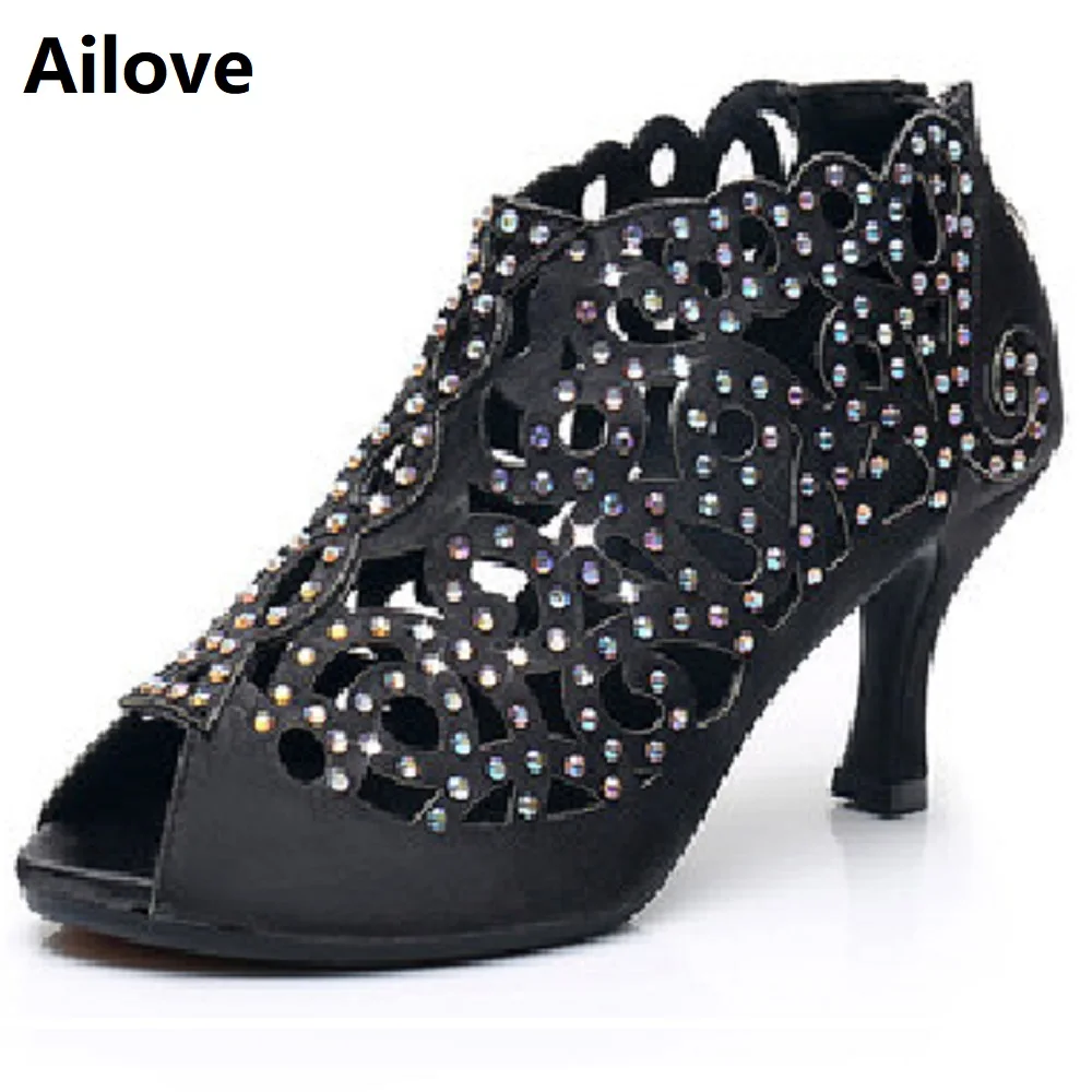 Social Ballroom Rumba Dance Boots Women's Latin Tango Salsa Waltz