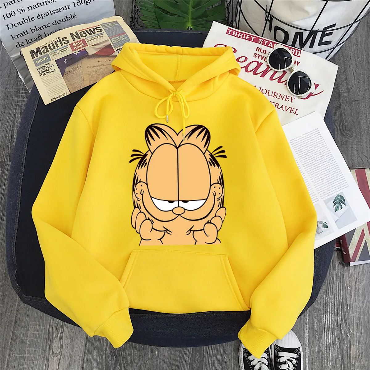 2020 Winter Autumn Women Female Sweatshirts Hoodies Long Sleeve Cartoon  Print Loose Hooded Pullover Casual 3XL Costume