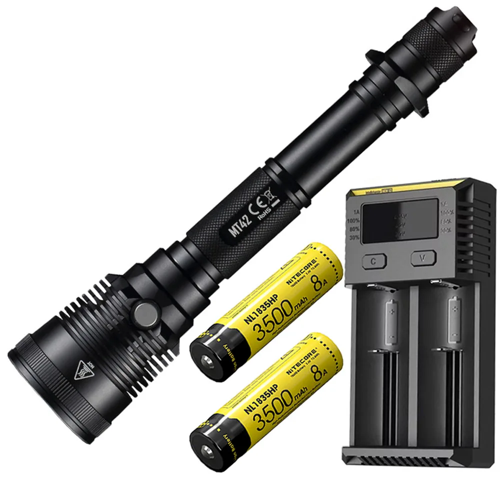 NITECORE MT42 тактический фонарь CREE XHP35 HD светодиодный макс. 1800 люмен дальний бросок 470