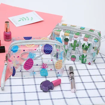 

High-capacity Cartoon Animal Transparent Waterproof Travel Toiletry Bag Portable Cosmetic Bags Multi Purpose for Female