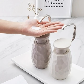 

2 Pcs Creative One-Hand Soap Dispenser Pressing Type Soap Dispenser Facial Cleanser Shower Gel Bottle