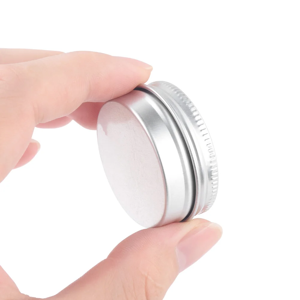 

5ml-100ml Aluminium Nail Art Cosmetic Cream Screw Derocation Top Lip Balm Sample Jar Tin Empty Cosmetic Tin Cans Container